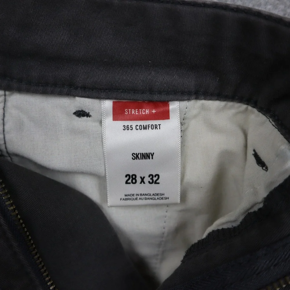 Express Chino Pants Mens 28 Skinny 365 Comfort Stretch+ Brown Trousers Casual